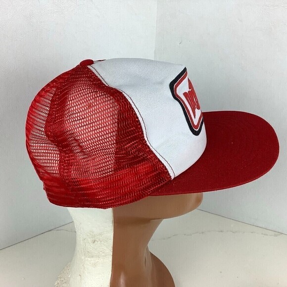 Vintage Drydene Motor Oils Greases Snapback Trucker Mesh Hat Red/White Made USA - Picture 3 of 7